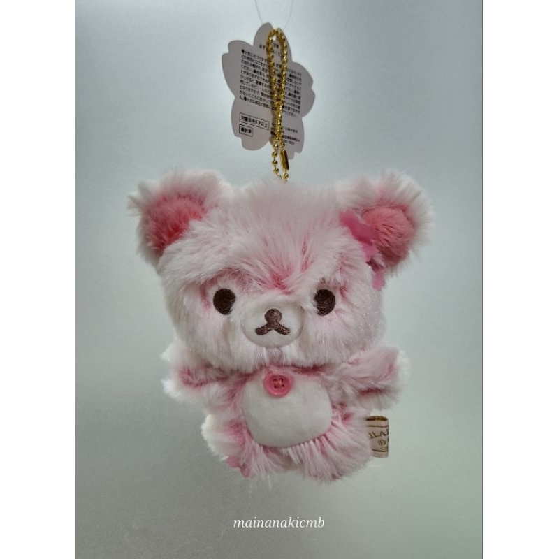 Boneka ganci Rilakkuma Sherbet Korilakkuma Sakura Pink Original San-x