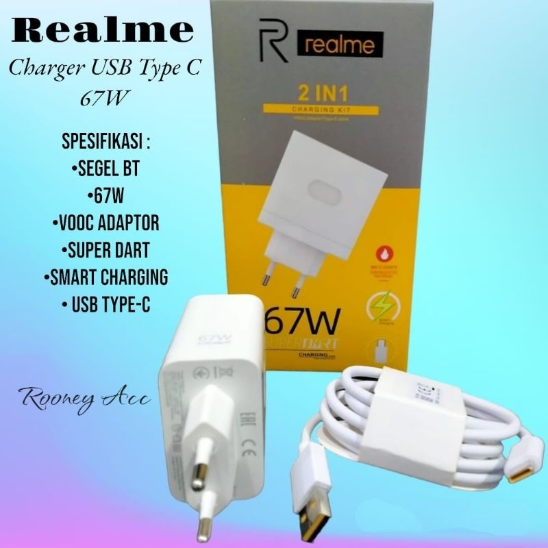 CHARGER USB REALME 67W SUPER VOOC ORI Type C CHARGER REALME 67W USB TYPE-C