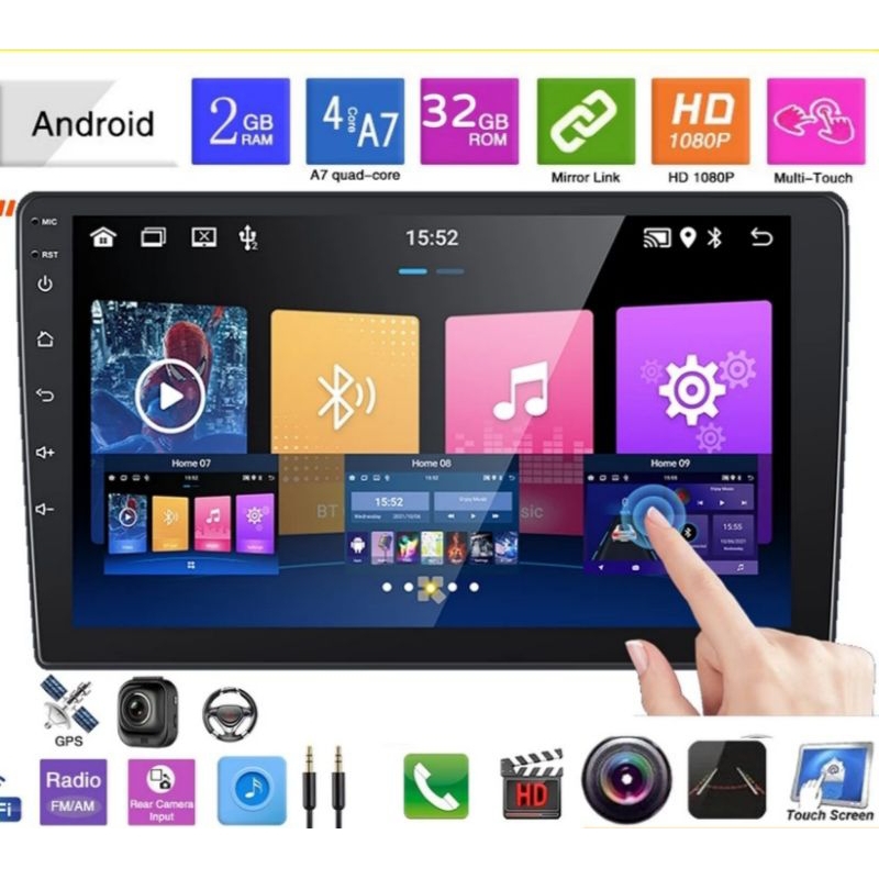 Head Unit mobil 10 inch Android 8.1 Quad Core + Kamera Mundur