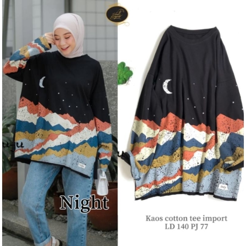 Kaos Panjang Wanita Super Jumbo Ld 130-140 Import