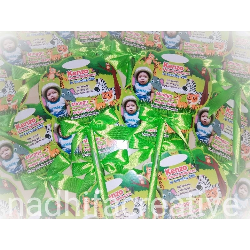 UNDANGAN UNIK/UNDANGAN ULANG TAHUN ANAK CUSTOM/BIRTHDAY INVITATION/HAPPY BIRTHDAY CARD ANIMAL