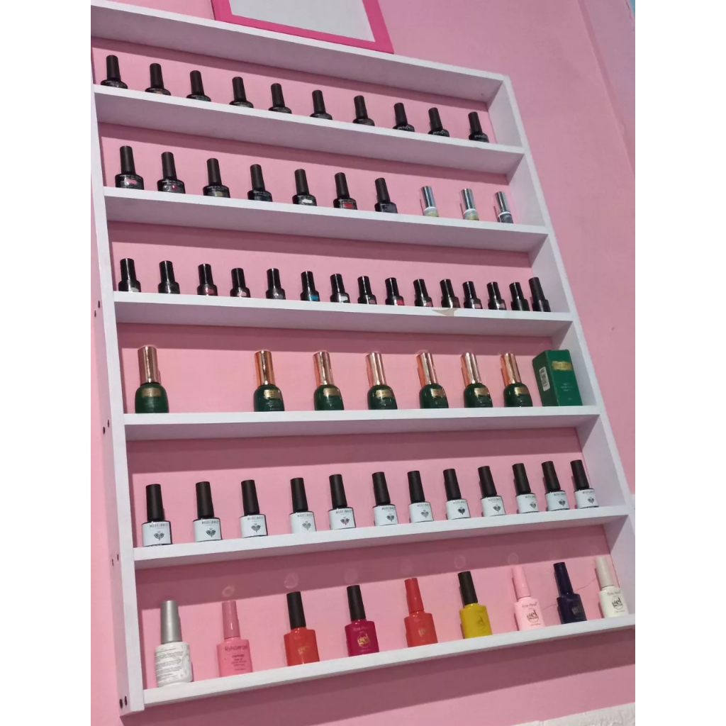 RAK KUTEK NAIL ART AMBALAN SUSUN DINDING MINIMALIS NAILART GANTUNG SERBAGUNA TEMPAT KOSMETIK OIL
