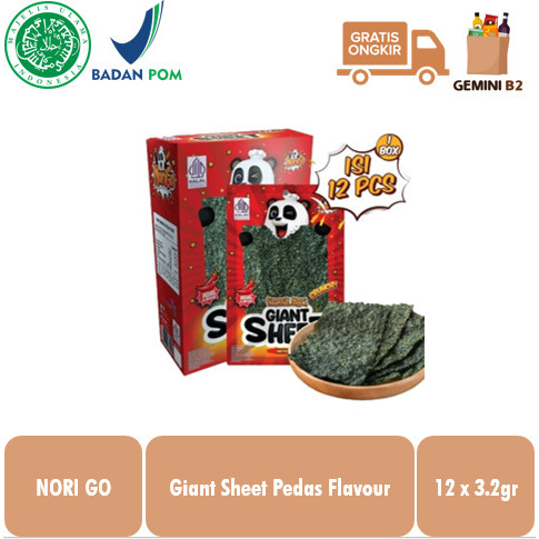 

Nori Go Giant Sheet Pedas Flavour 12 x 3.2gr