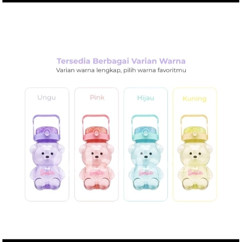 Botol minum Bear Beruang Smile Lucu 1,3 liter