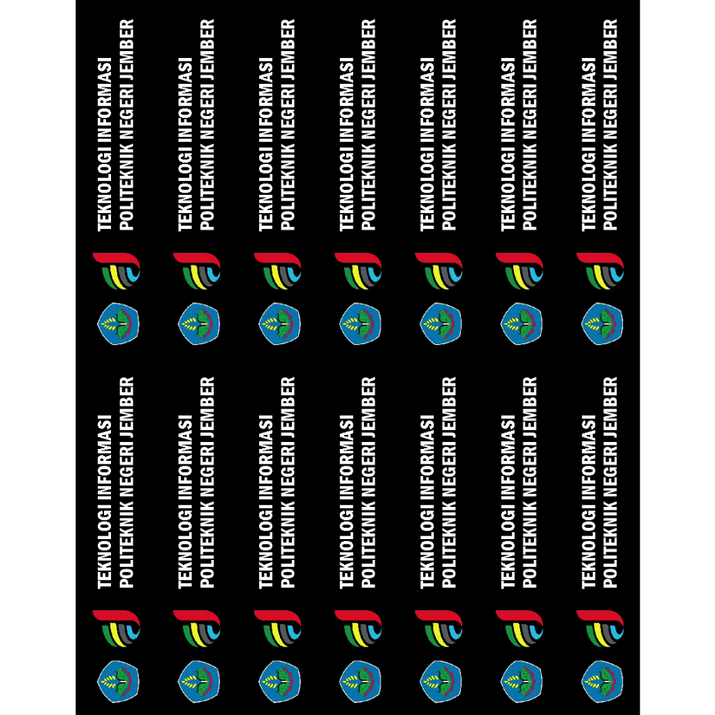 

Stiker anti air teknologi informasi politeknik negeri jember 20 x 5,5 cm