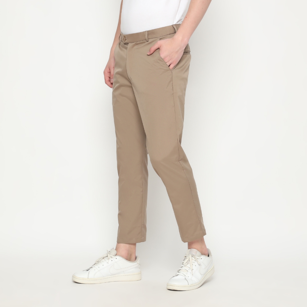 MEVANO ANKLE CHINOS PANTS COKLAT/ANKLE PANTS CHINOS/ANKLE PANTS PRIA