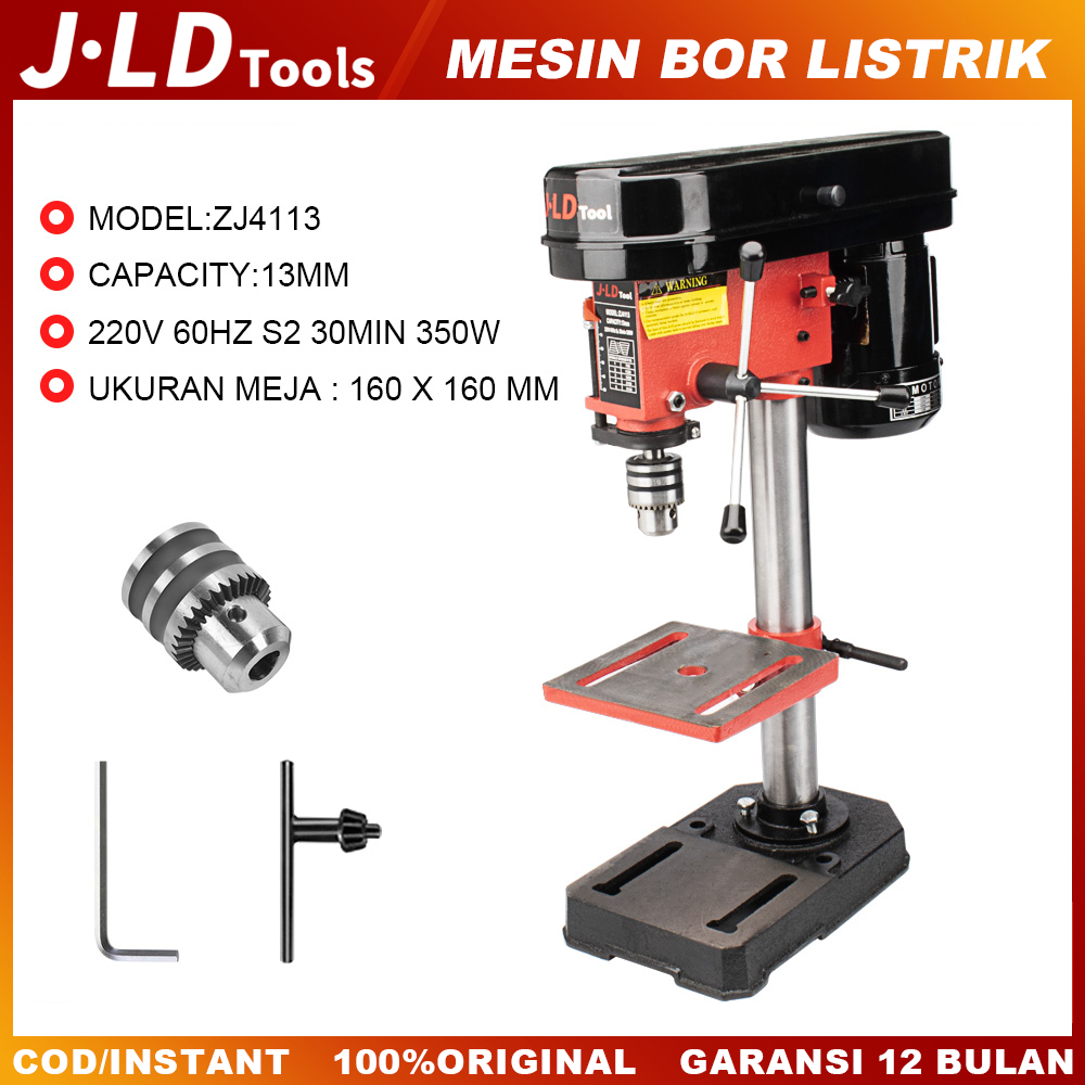 RENGGASTORE0 - JLD MESIN BOR DUDUK LISTRIK 13MM 5-SPEED BENCH DRILL PRESS HEAVY DUTY 350W ZJ-4113