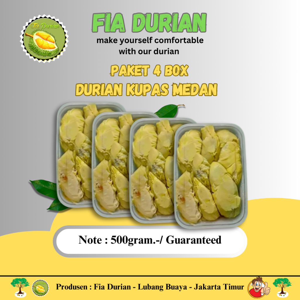 

DURIAN MEDAN / PAKET 4 BOX DURIAN MEDAN MANIS MURAH