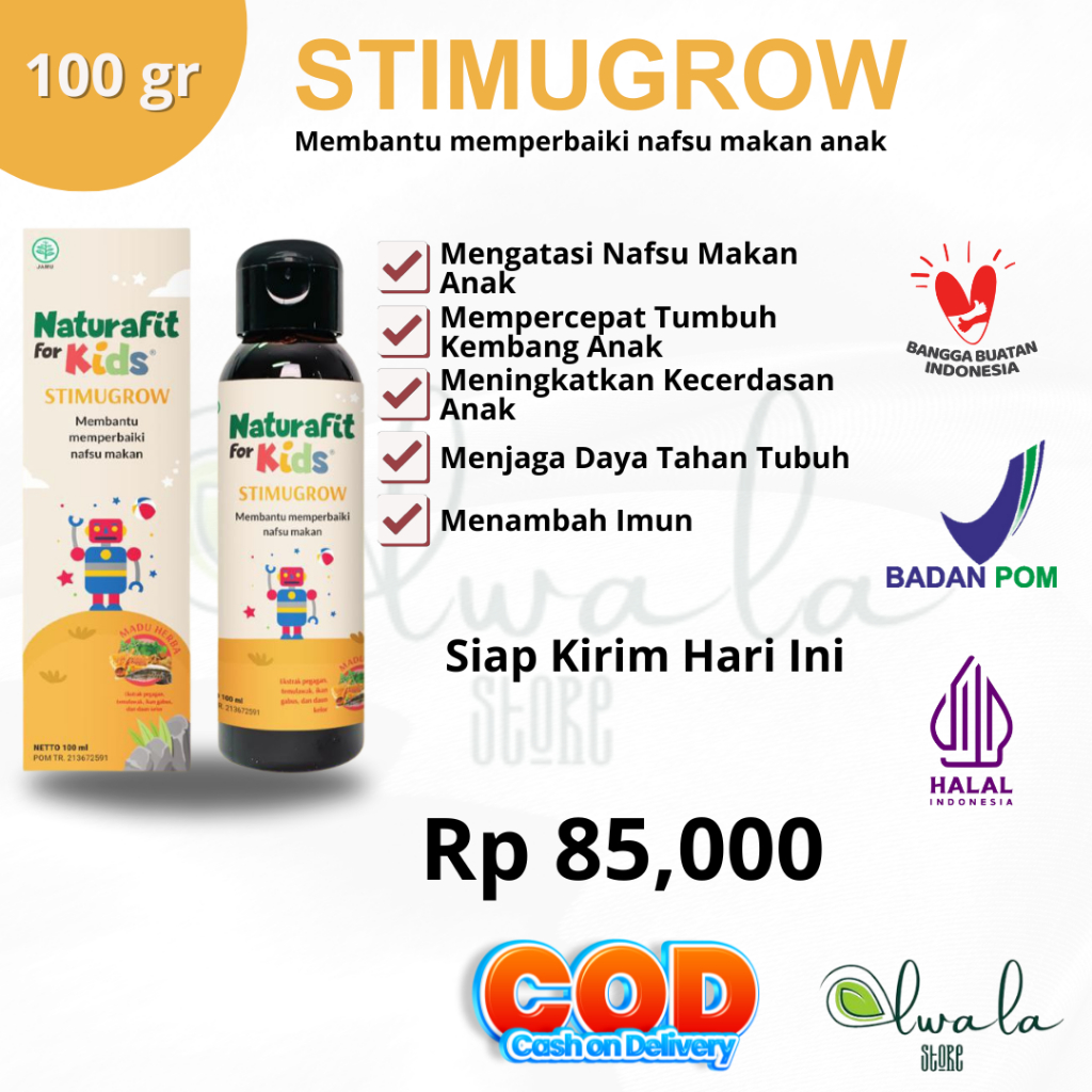 STIMUGROW Vitamin Penambah Nafsu Makan Anak Penambah Berat Badan Anak Sudah BPOM Ampuh