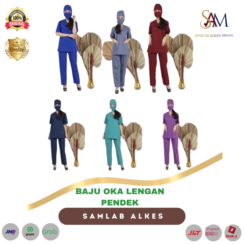 BAJU OKA LENGAN PENDEK / BAJU PERAWAT / BAJU JAGA / BAJU DOKTER