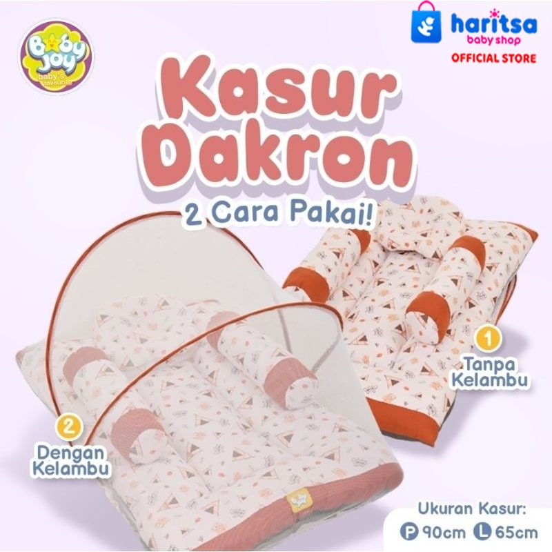 Baby Joy Kasur Lipat Bayi Dakron + Kelambu Mocha Bear Series - BJK 2303 / Baby Joy Kasur Lipat Bayi 