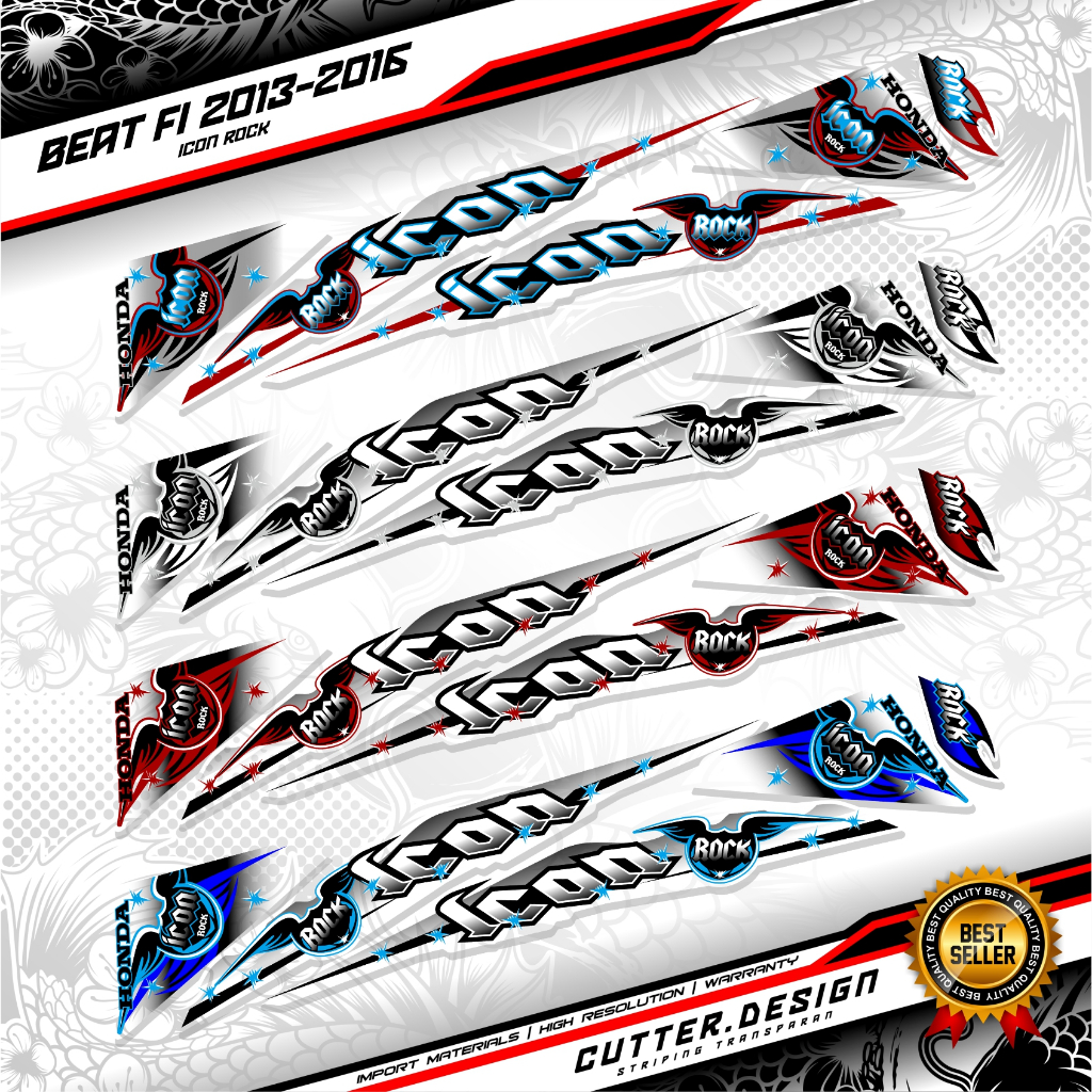 STRIPING TRANSPARAN BEAT FI icon rock fi