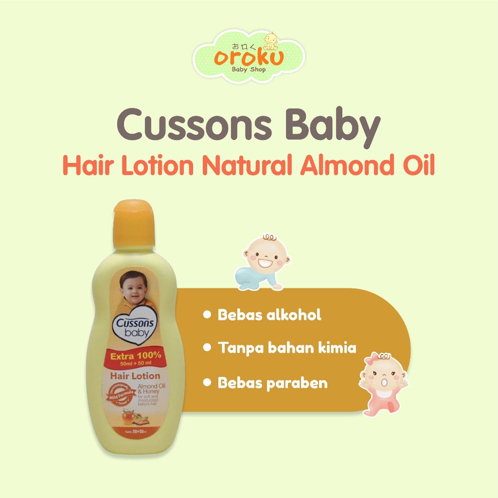 CUSSONS BABY HAIR LOTION NATURAL ALMOND OIL / CUSSONS BABY / HAIR LOTION