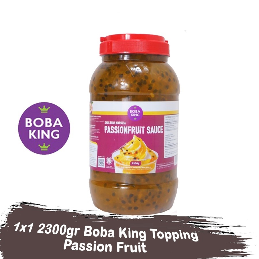 

Boba King selai passion fruit 2,3 kg passion fruit Jam / passionfruit Sauce / Selai passion fruit Boba King