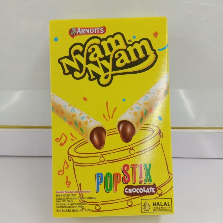 

Arnotts Wafer Nyam Nyam POPSTIX 48g coklat.