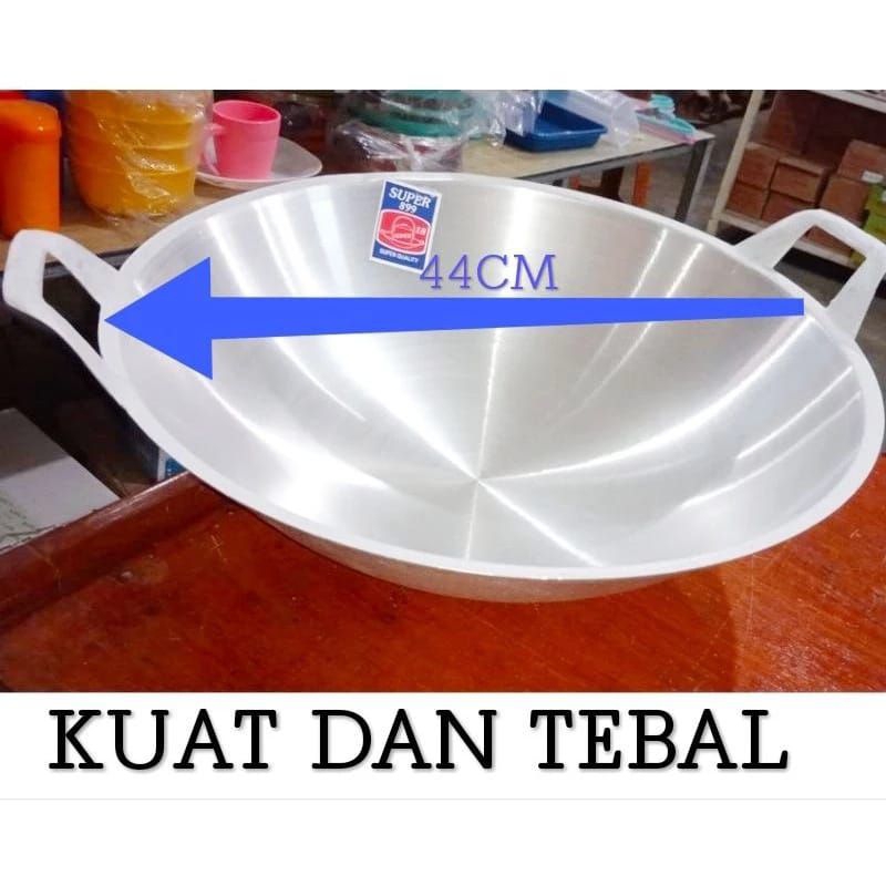 WAJAN SUPER NO 18/KUALI CEKUNG BESAR MERK SUPER/PENGGORENGAN ALUMINIUM