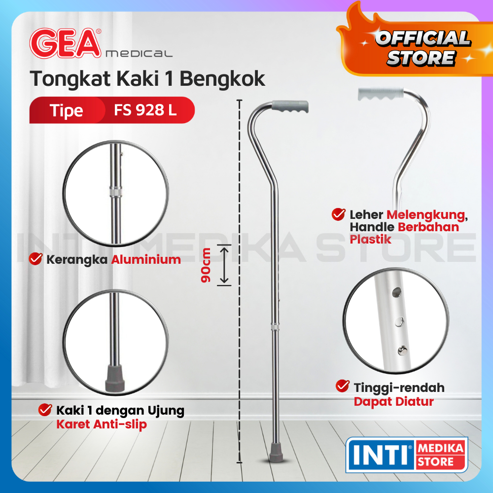 GEA - Alat Bantu Jalan Tongkat BENGKOK Kaki 1 FS 928L