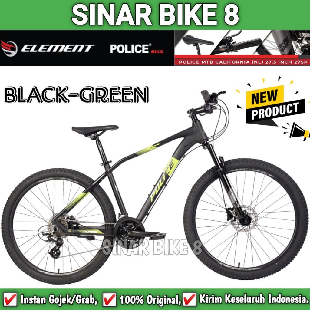 Sepeda Gunung ELEMENT POLICE MTB CALIFORNIA (NL) Ukuran 27.5 Inch 27 Speed