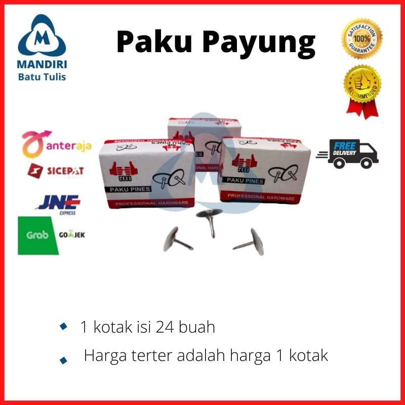 

Ecer Paku Payung Kecil Mading Thumb Tacks Pines Tajam
