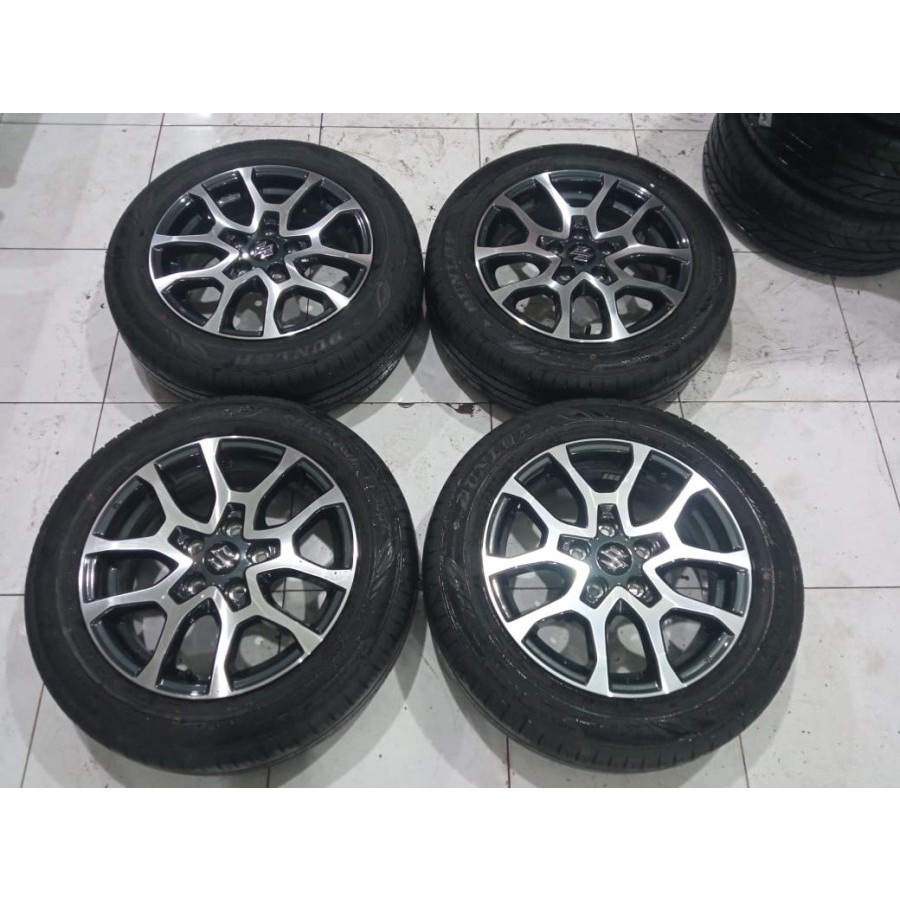 VELG MOBIL BEKAS STANDAR SUZUKI XL7 RING 16 LUBANG 5 G/P BAN DUNLOP