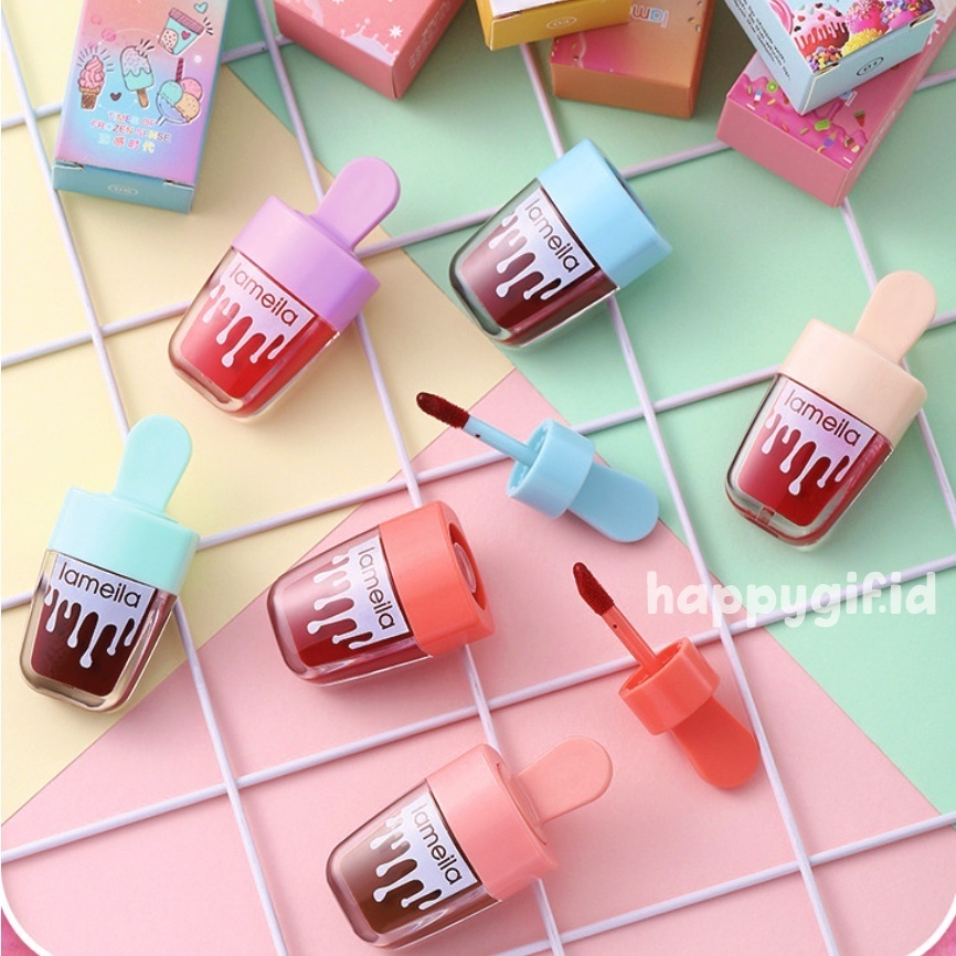 LAMEILA Lip Tint Ice Cream Es Krim Waterproof Lipstik LA211 1079 FLASHSALE