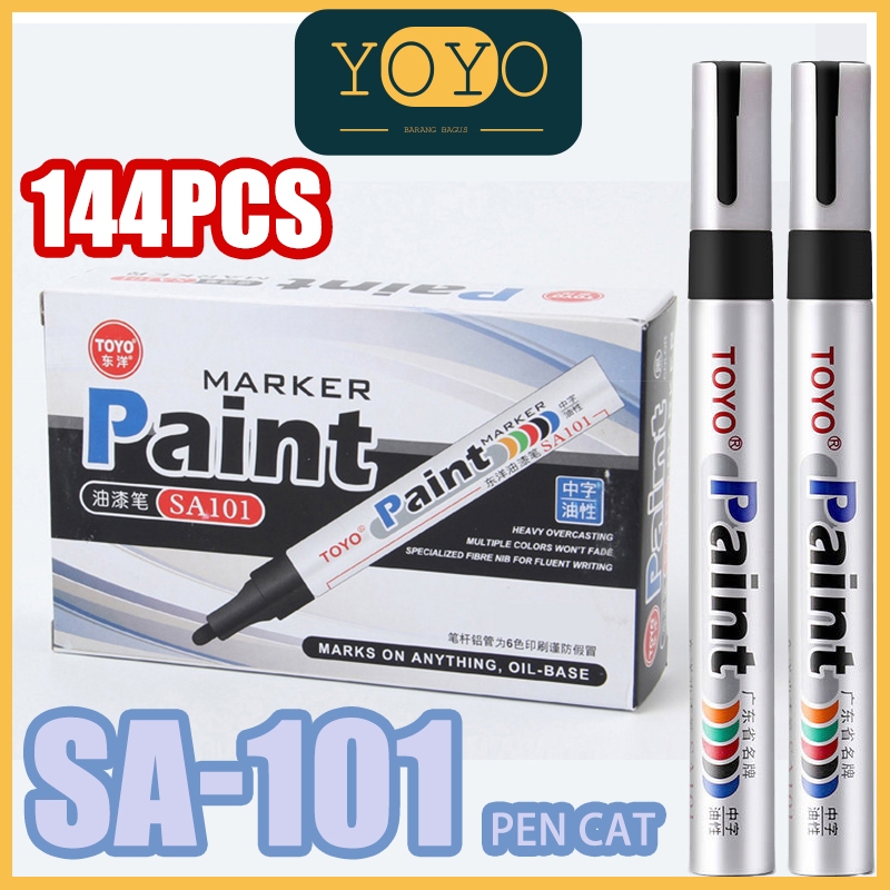 

1 Box /144Pcs Spidol Ban Putih Paint Marker White Not Spidol Toyo