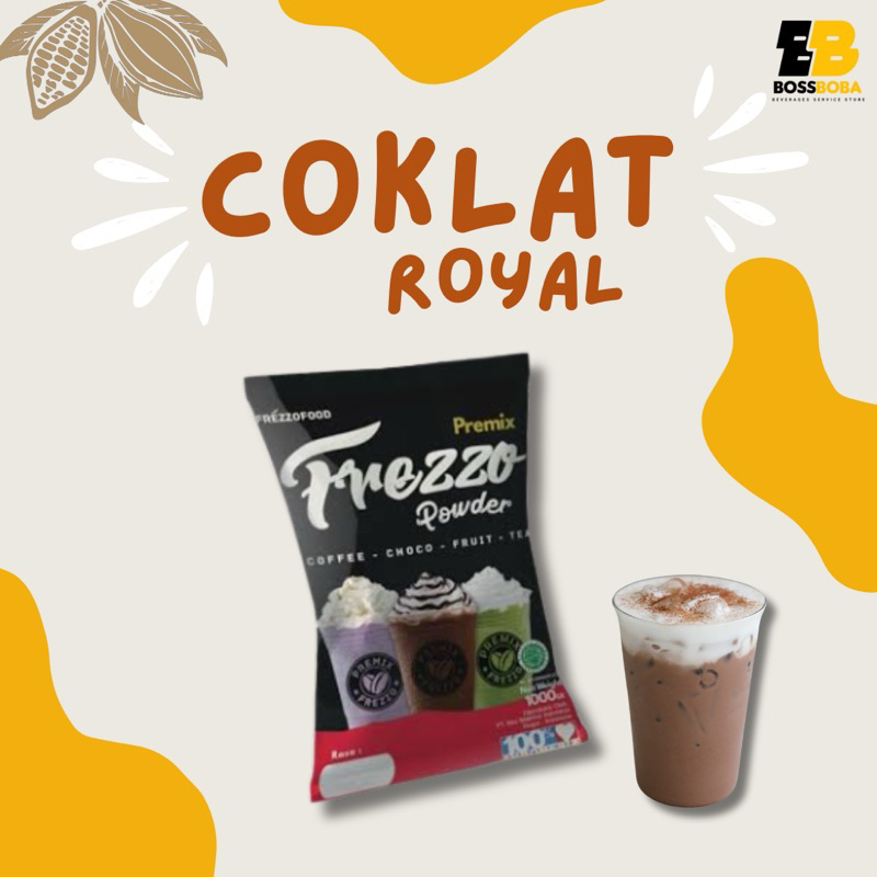 

Bubuk Minuman Rasa Coklat Royal Premix Frezzo Powder Drink 1kg/Minuman Kekinian Murah/Bossboba