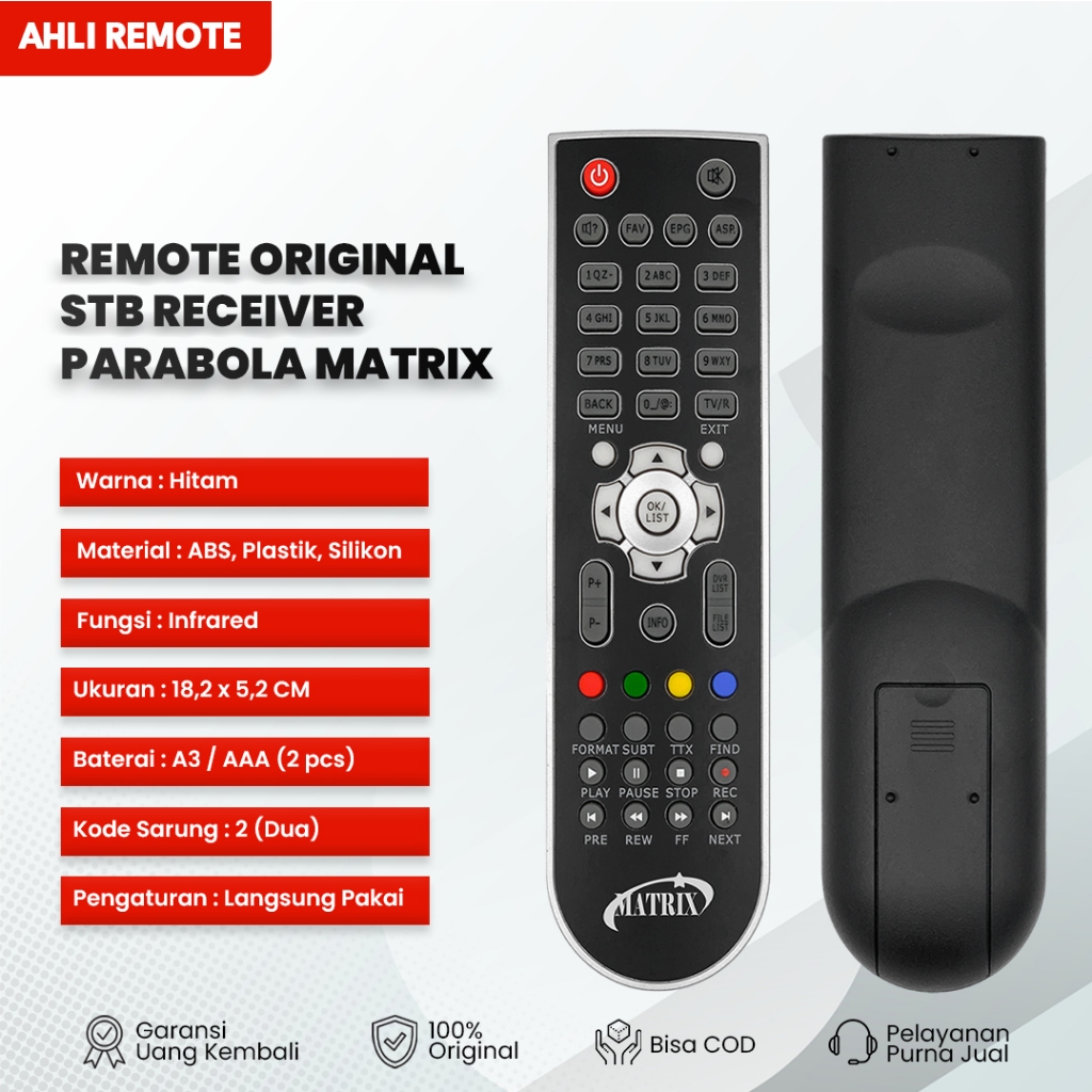 Remot Receiver Matrix Prolink HD PVR Original / Remote Parabola Matrix