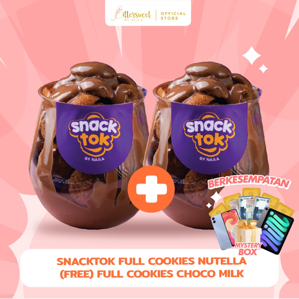 

1212 SALE Bittersweet by Najla Bundle Snacktok Full Cookies Choco Milk Nutella