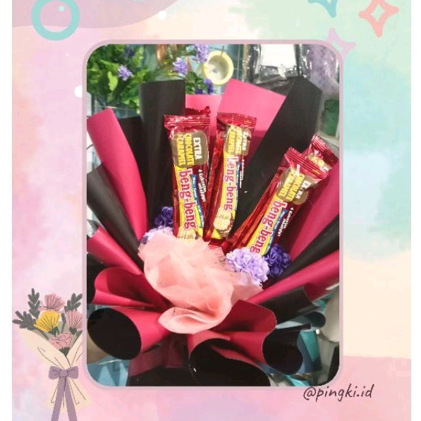 

Buket Beng-beng Bouquet Snack/Makanan/Buket makanan beng-beng Buket Valentine