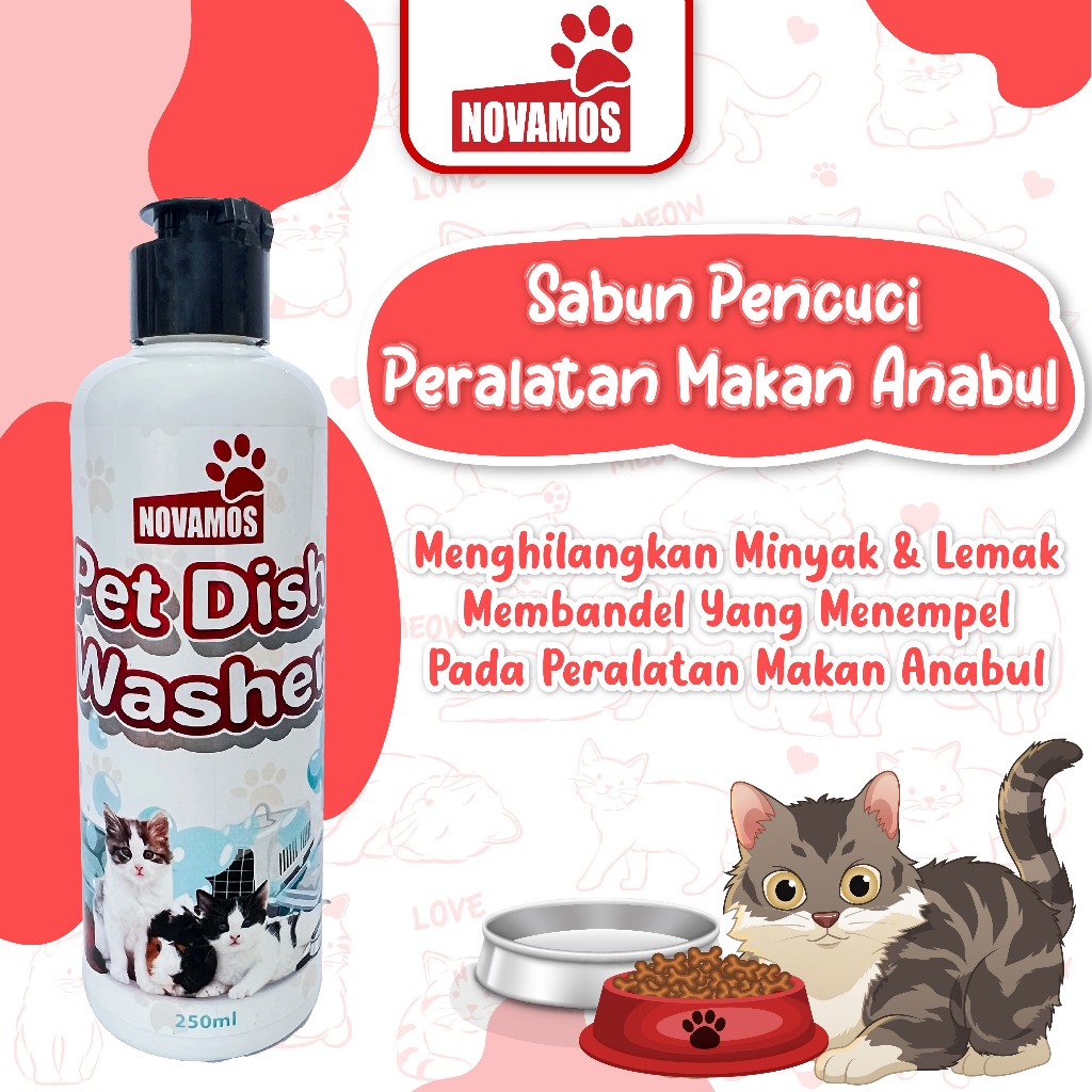 NOVAMOS Sabun Cuci Piring Khusus Hewan - Pet Dish Wash 250ml