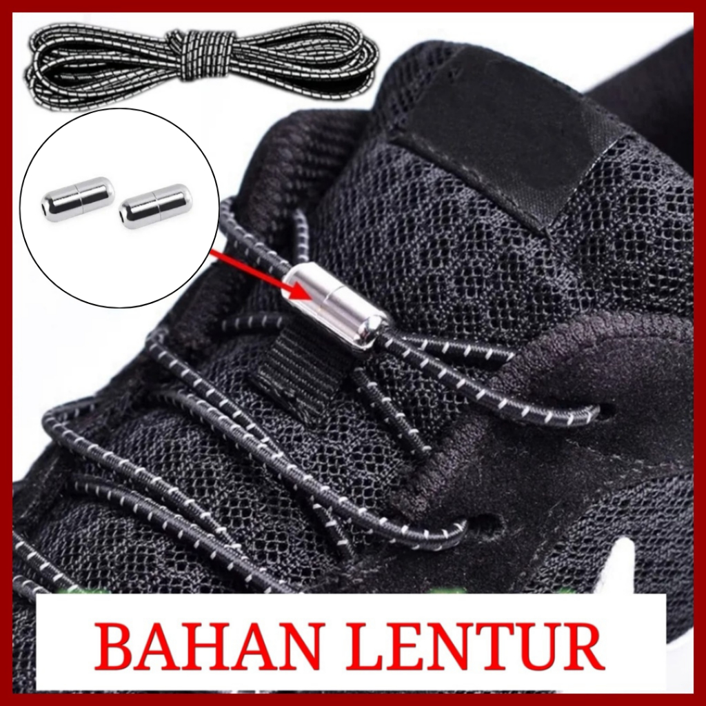 TALI SEPATU ELASTIS TALI SEPATU TANPA IKAT TALI SEPATU PRAKTIS TALI WN