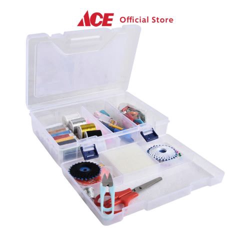 Terbaru Ace Arthome Set Peralatan Jahit Dengan Kotak Plastik Sewing Kit Alat Jahit Jarum Benang Gunt
