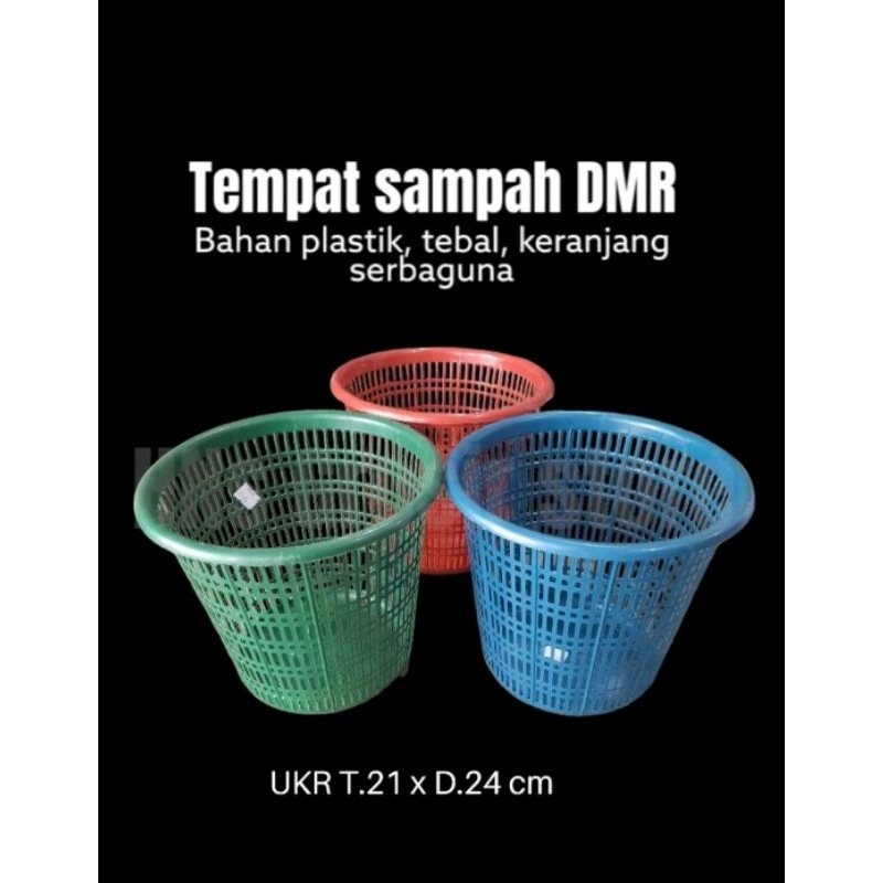 grosir 6 pcs Keranjang sampah bulat DMR plastik kecil serbaguna grosir uk size s small untuk kantor 