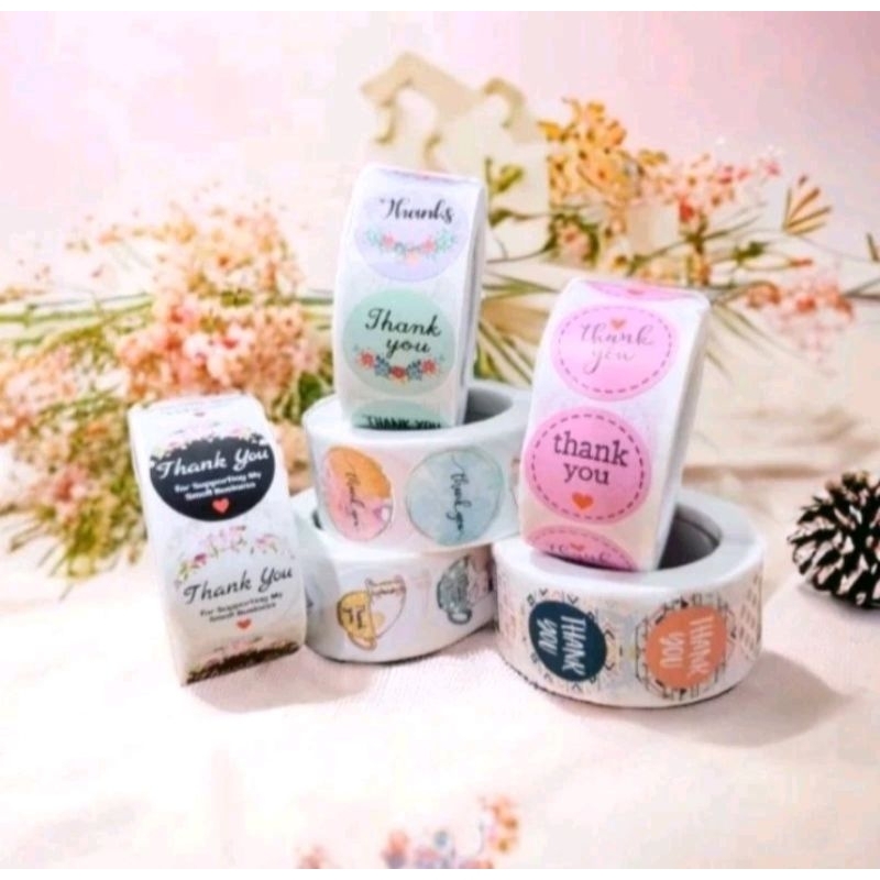 

Aneka Stiker Thank You 1Roll ( 500 pcs ) Min Pembelian 2 Roll