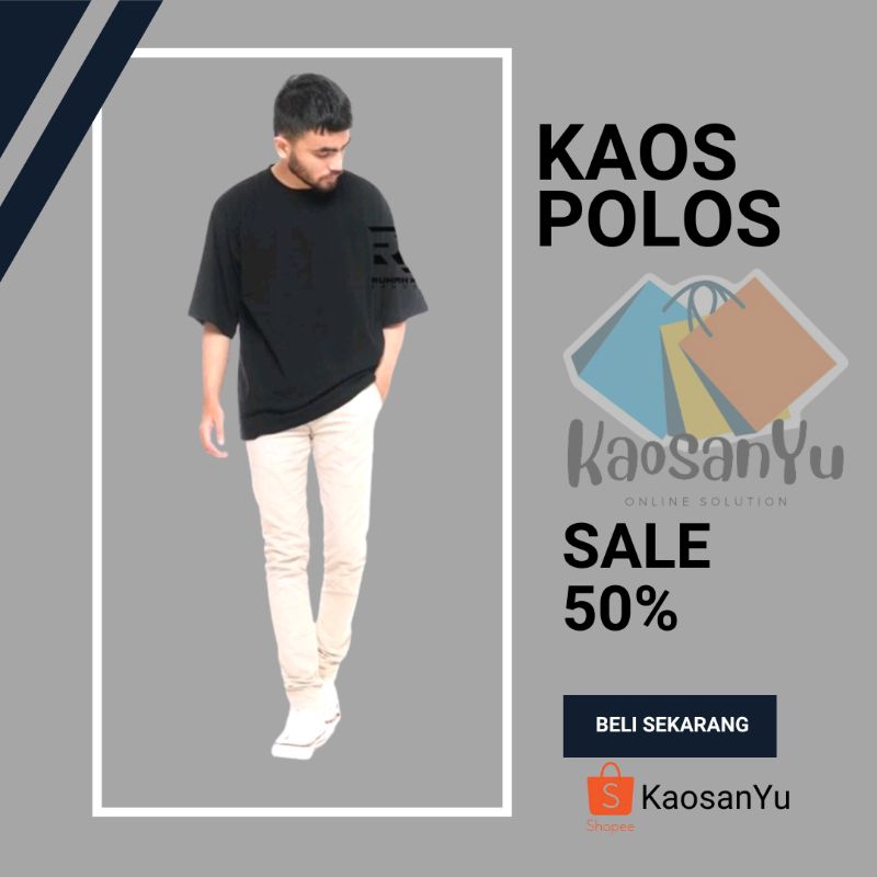 Kaos Polos Hitam Cotton Combed 24s