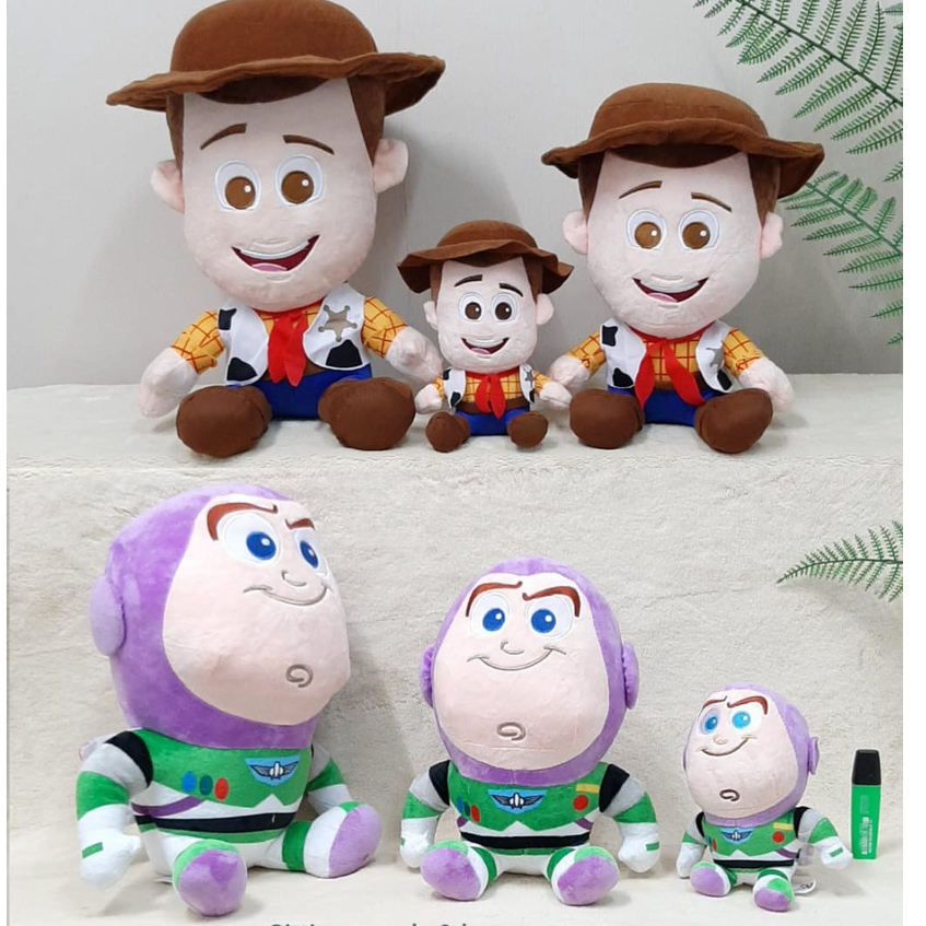 Boneka Sitting Woody Buzz 30cm/Boneka Buzz boneka Woody/Boneka Toystory/Boneka Karakter