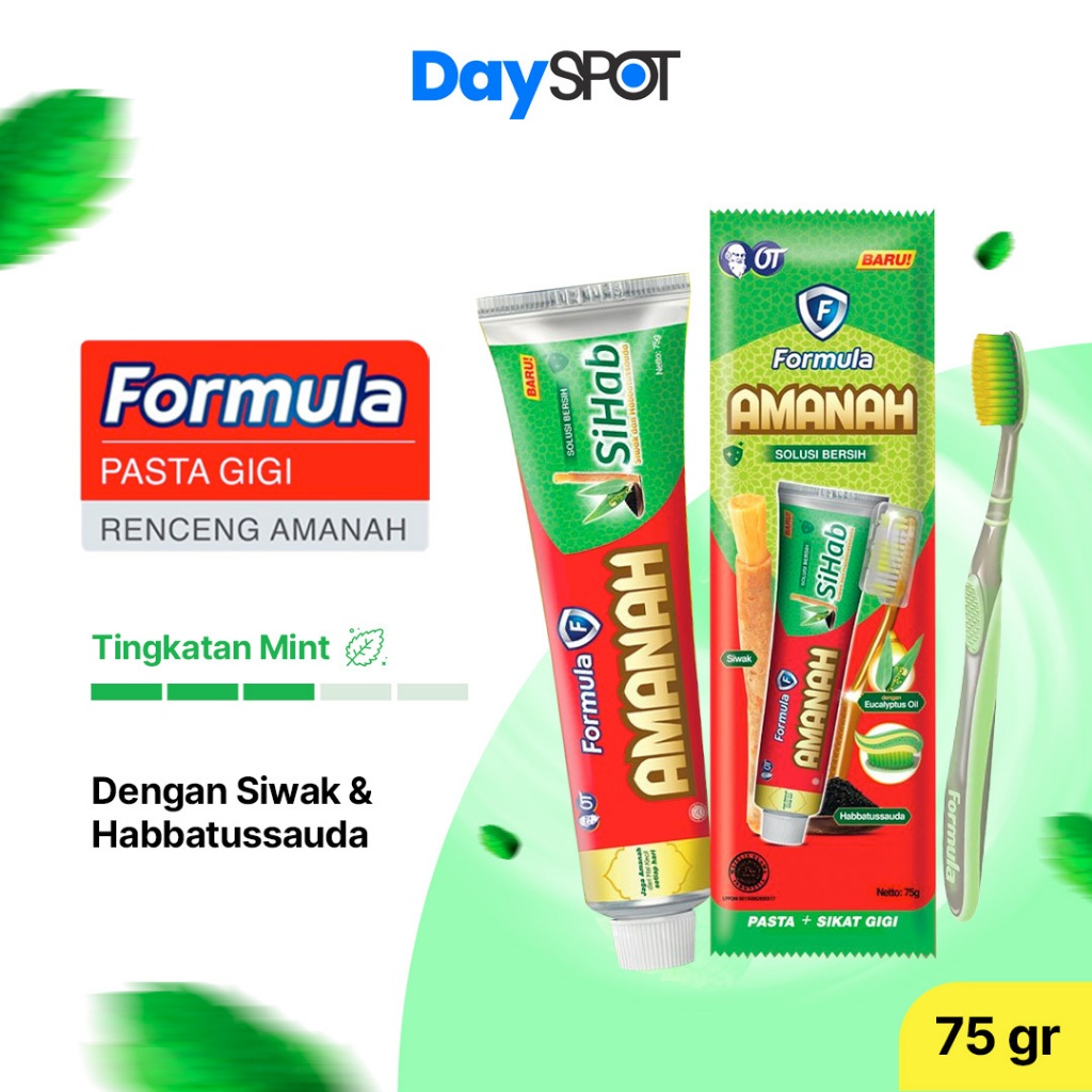 Formula Pasta Gigi Amanah Sihab 75 gr Exp. Date 7 Mei 2024