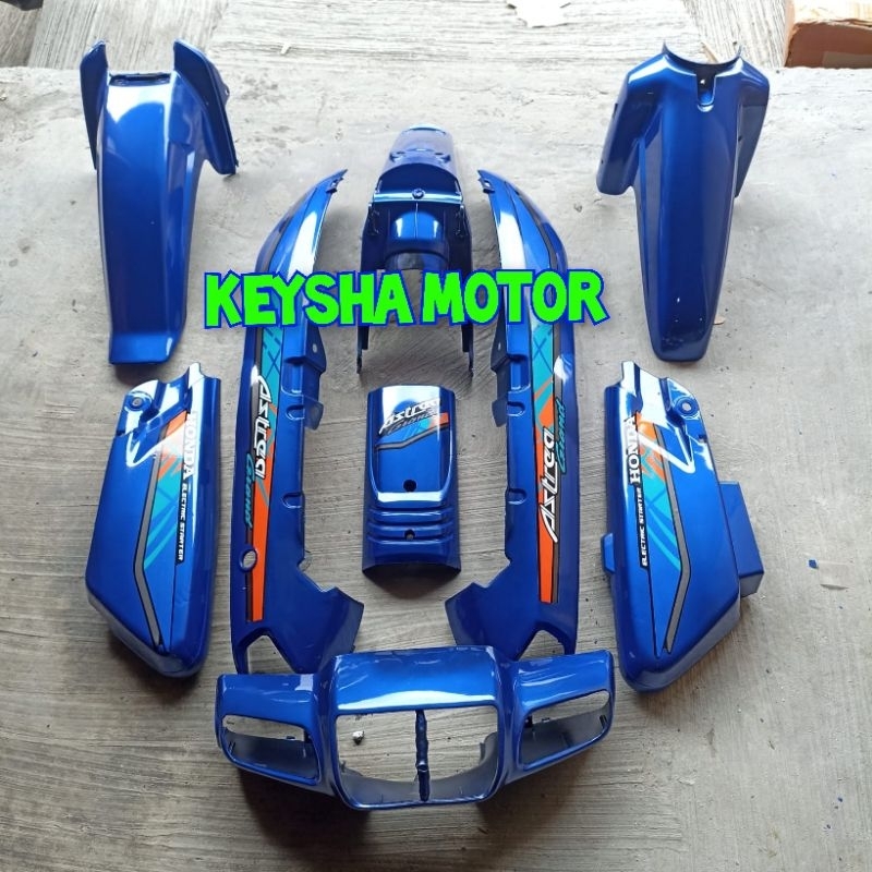 COVER BODY HALUS HONDA GRAND BULUS WARNA BIRU