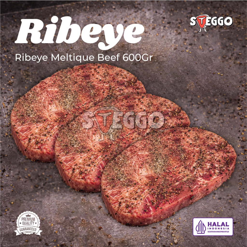 

Ribeye Beef Steak Premium 600 Gr Meltique/ Daging Steak Sapi Rib eye Halal by Steggo