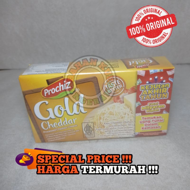 

Keju Prochiz Gold 160 g / keju prociz gold cheddar