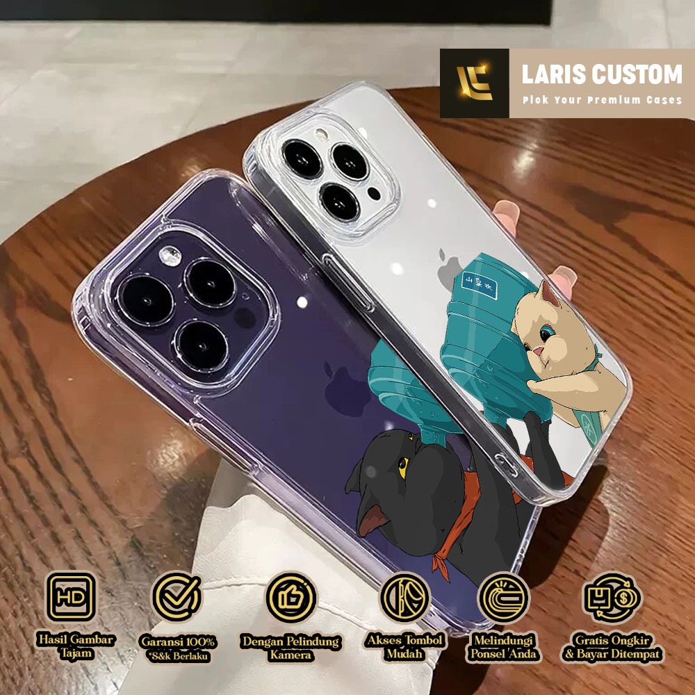 Case Oppo Reno 7 4G 6 PRO 5G F7 F9 F11 F11 Pro A1K 8 4G A76  Laris Custom [ KUCING GALON ] Casing Be