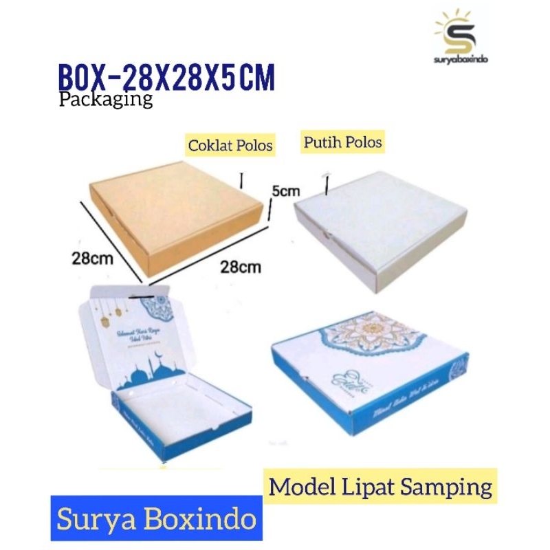 

Box 28x28x5cm (Lipat samping/LS)/Kardus/Hampers/Packaging/Pizza