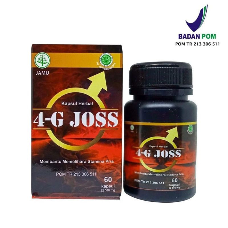 Terlaris Obat 4 G Joss Asli Original 60 Kapsul Herbal Kuat Pria