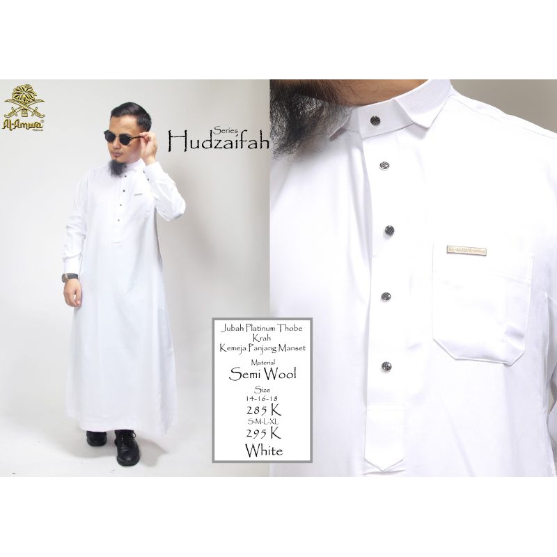 Jubah Al Amwa Premium - Gamis Pria - jubah platinum Al amwa - jubah manset - gamis manset Al amwa - 