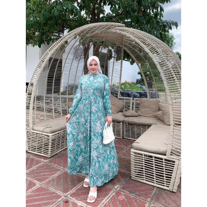 GAMIS BUSUI GAAMIS RAYON PRINTING GAMIS MURAH