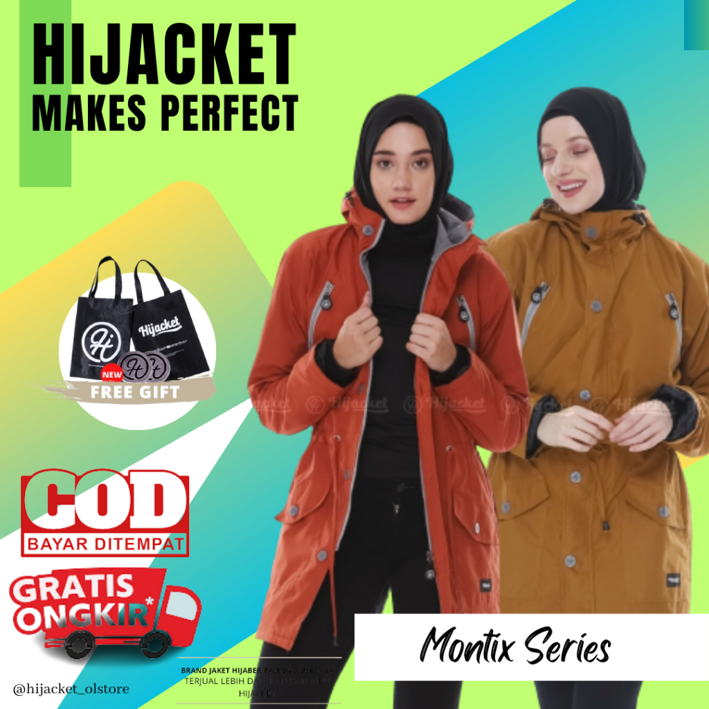 HIJACKET MONTIX - Jaket Wanita Muslimah Hijacket Montix Series Original jaket Hijaber Indonesia