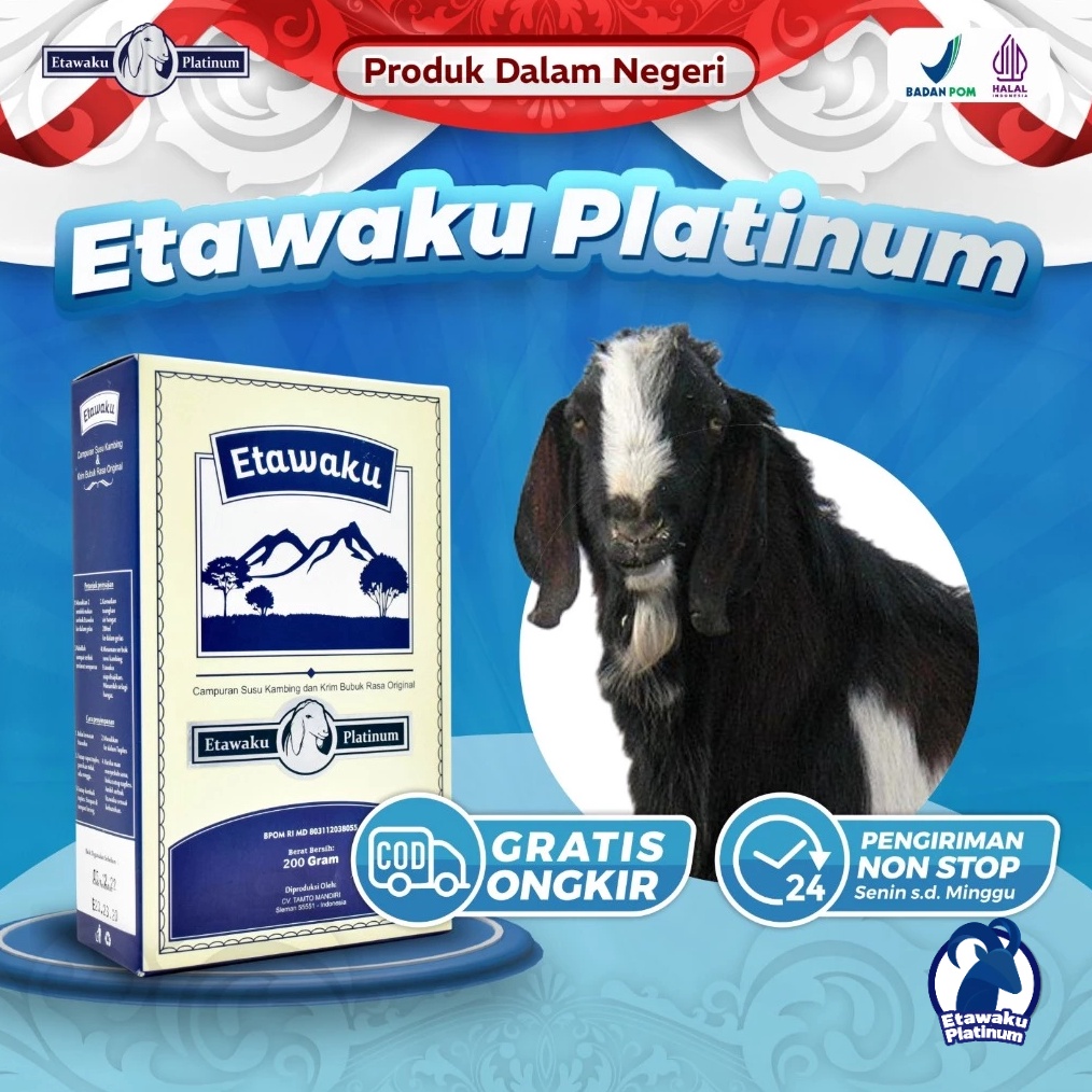 

Etawaku Platinum Susu Kambing Etawa Bubuk Premium Original Atasi Masalah Pernafasan Halal Bpom Cod serbuuu