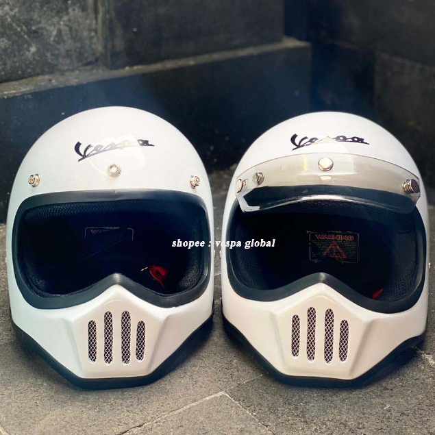 Helm Vespa Cakil Putih