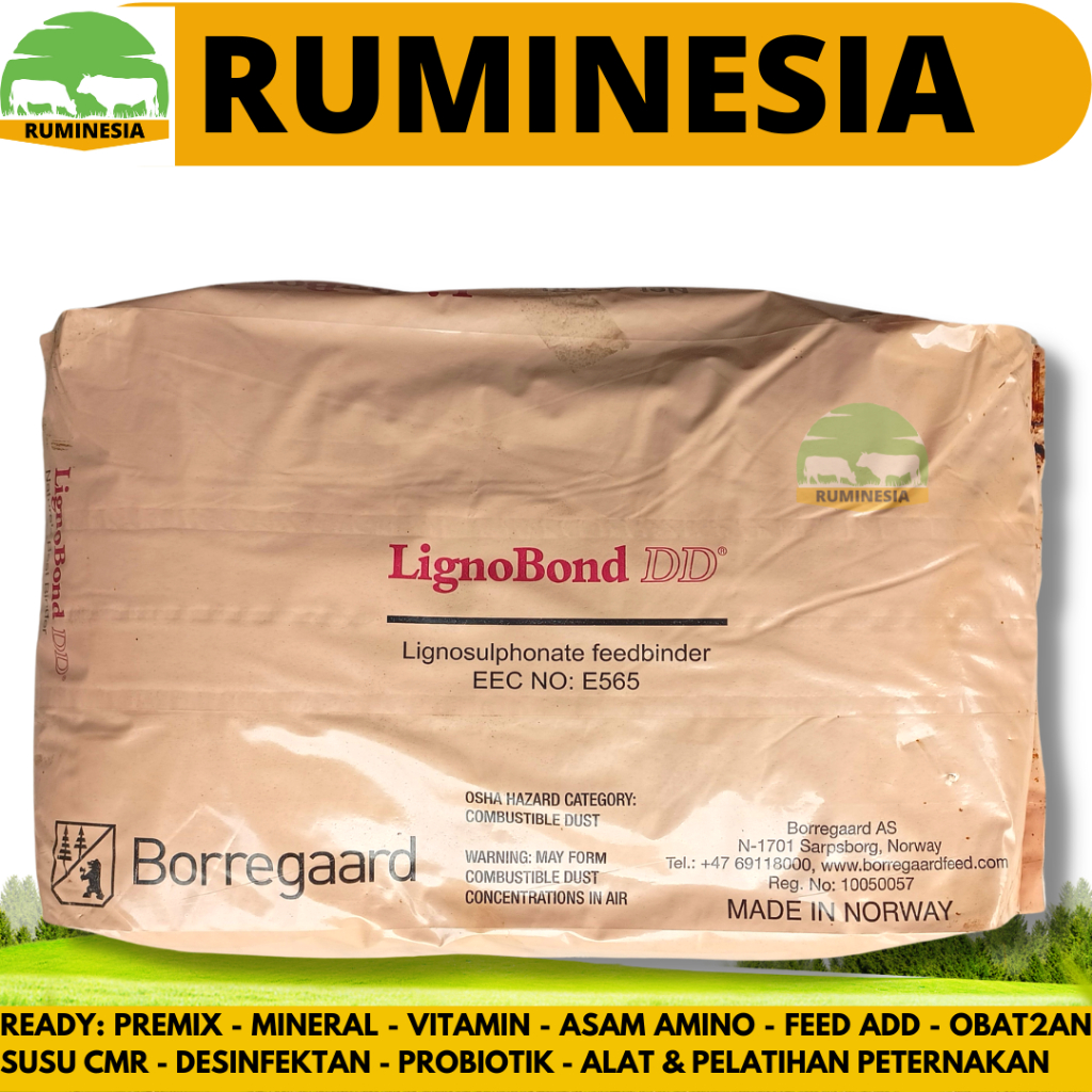 LIGNOBOND DD 25 KG - Pellet Binder Pakan - Perekat Pelet Untuk Pakan Hewan Ikan Kelinci Sapi Kambing